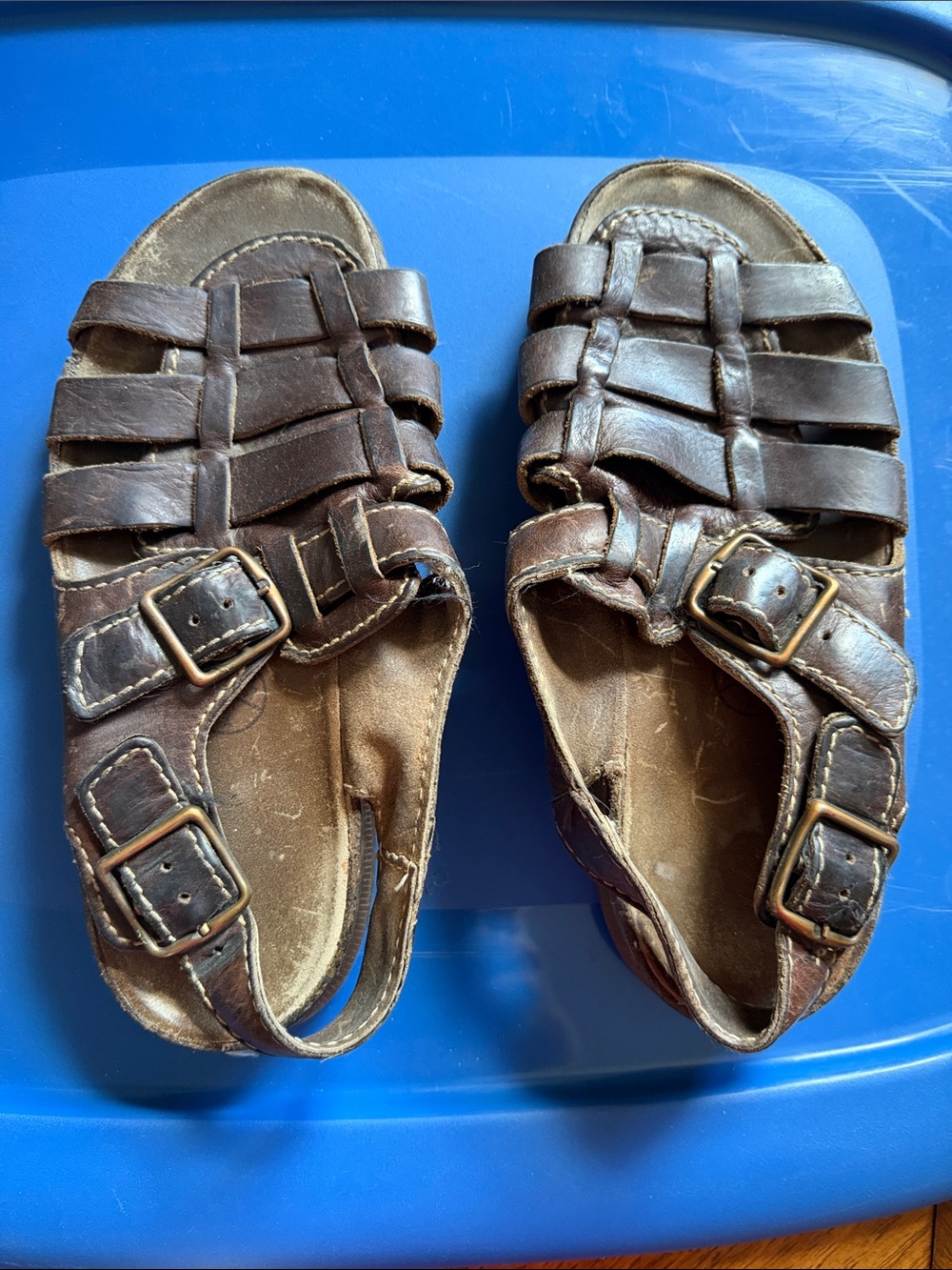 Doc Martens Brown Leather Buckle Sandals